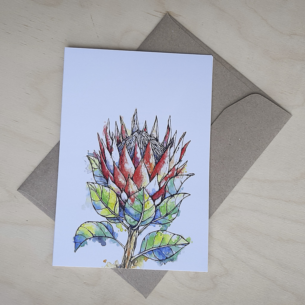 King Protea - Greeting Card - A6 single