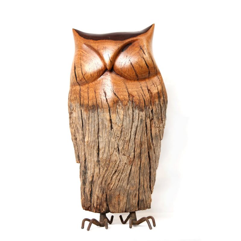 Owl 4 - Leadwood - Freestanding Sculpture