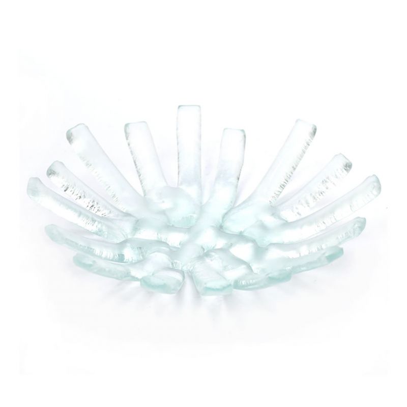 Coral Bowl - Recycled Glass - Clear