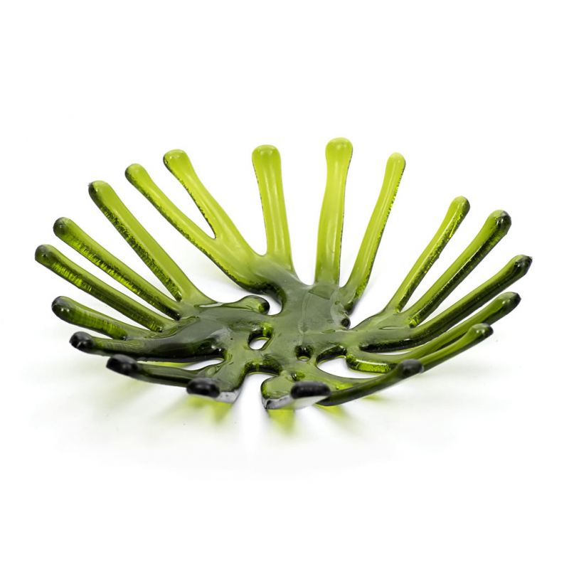 Coral Bowl - Recycled Glass - Green