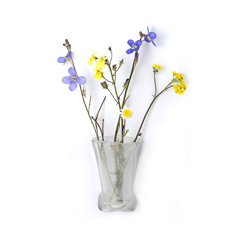 Fridge Magnet Vase - Clear Glass
