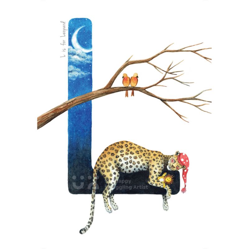 South African Animal Alphabet - Letter L - Print