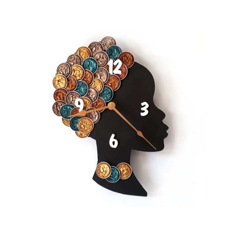 Clock - Wall Mounted - Gold Coffee Pods
