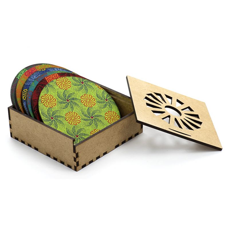 Coasters - Shweshwe - Set of 6