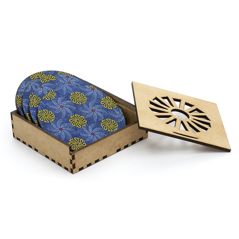 Coasters - Shweshwe - Set of 4