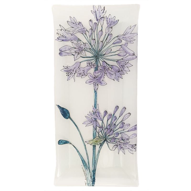 Glass Platter - Agapanthus