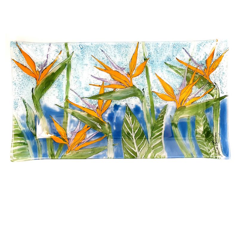 Glass Platter - Strelitzia