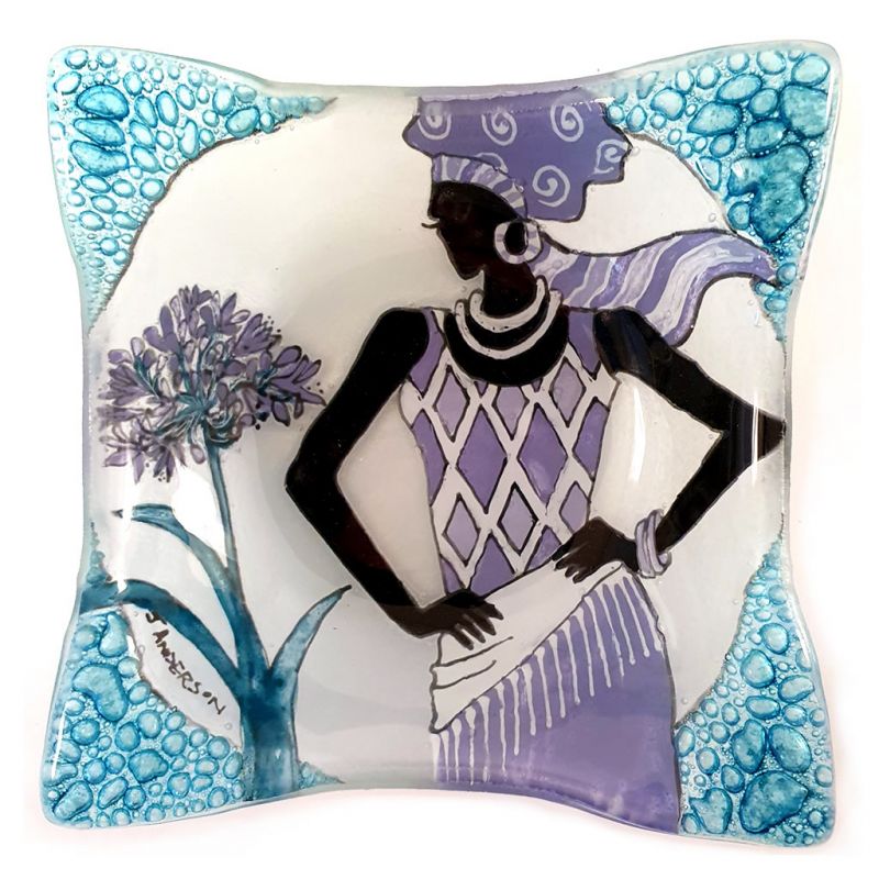 Glass Bowl Square - Lady in Lilac