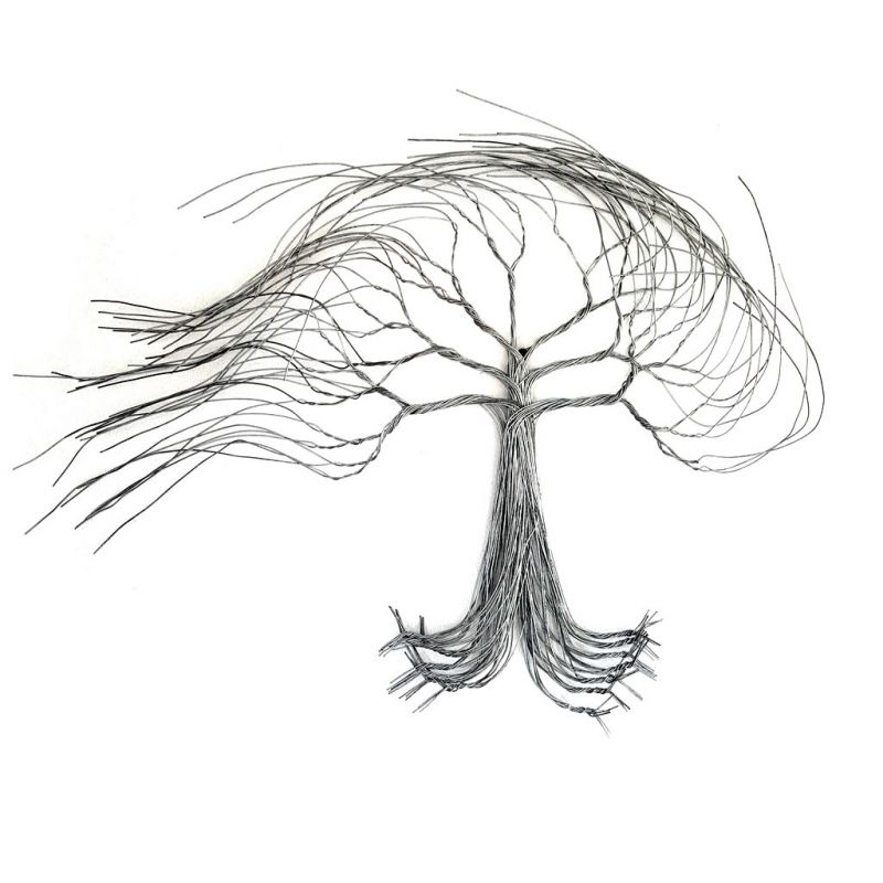 Tree Windblown - 2D in Wire - Large