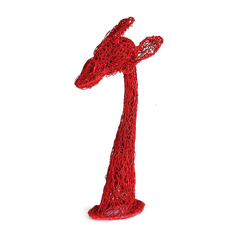 Giraffe Head - Freestanding Random Wire - Red
