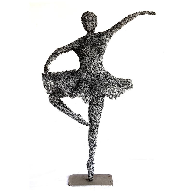 Dancing Girl - Wire Sculpture - Medium