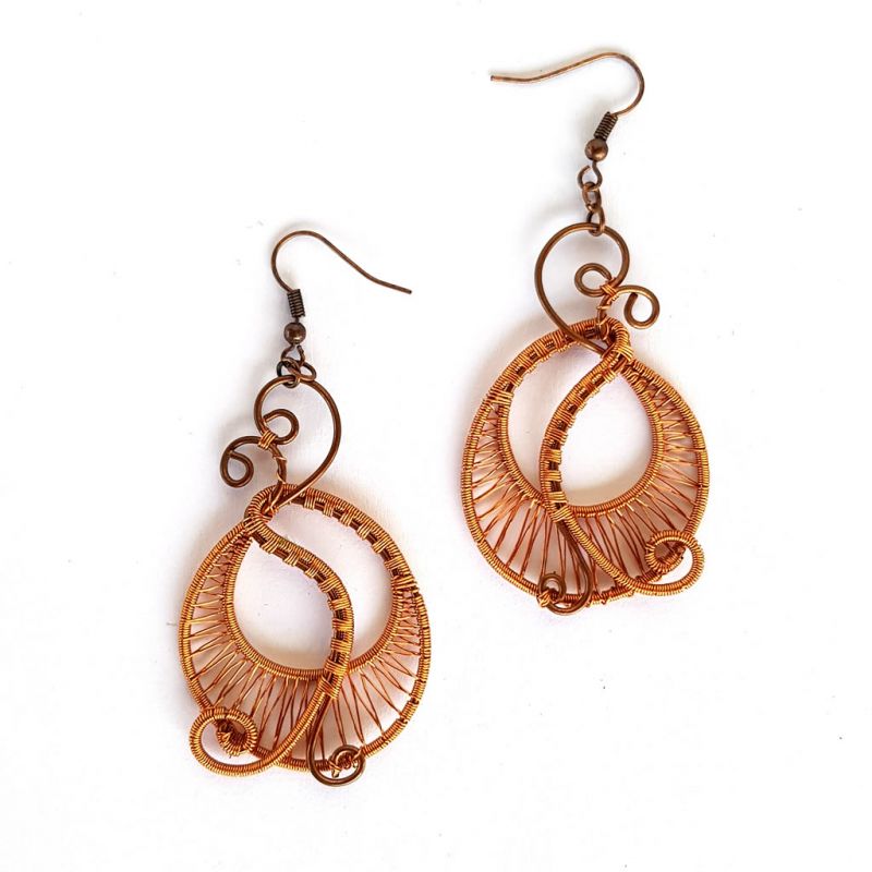 Earrings - Copper Wire - Hoop