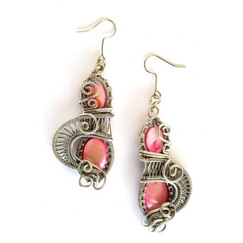 Earrings - Mother of Pearl - Pink