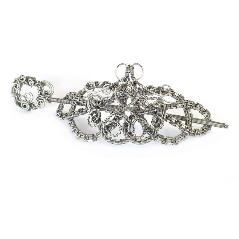 Hair Barrette - Aluminium Wire - Long