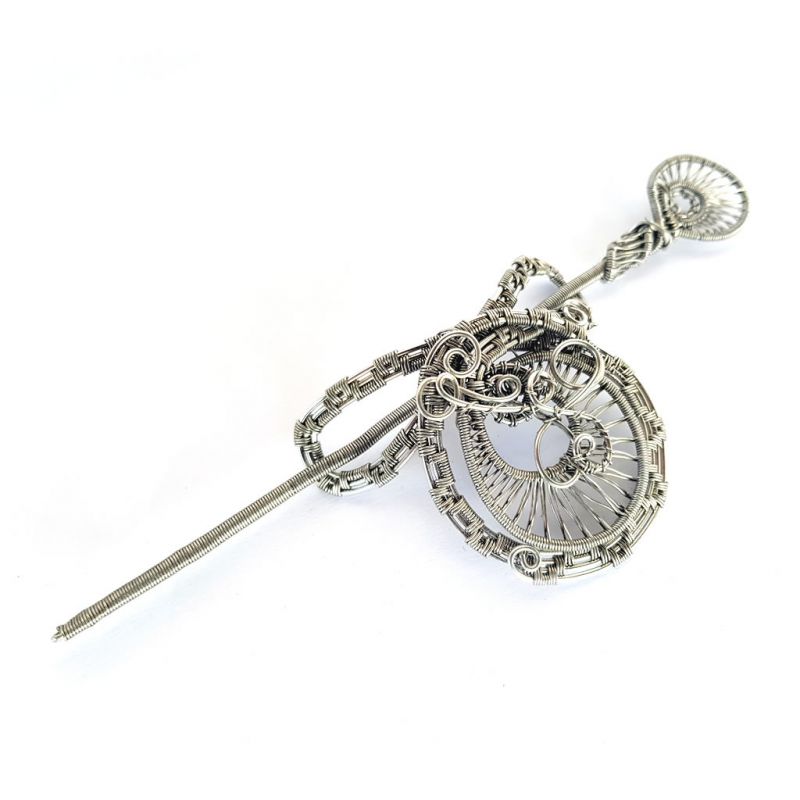 Hair Barrette - Aluminium Wire - Round