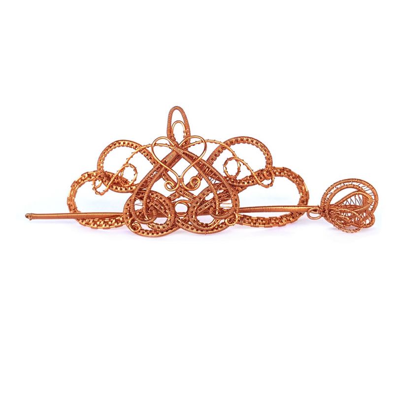 Hair Barrette - Copper Wire