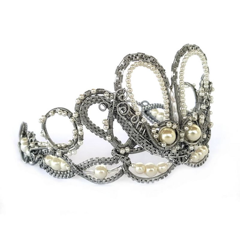Tiara - Pearl - Aluminium Wire