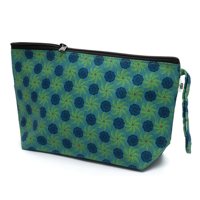 Shweshwe Toiletry Bag - Large - Green