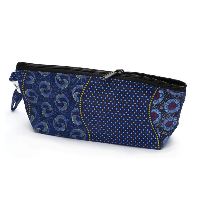 Shweshwe Toiletry Bag - Small - Blue