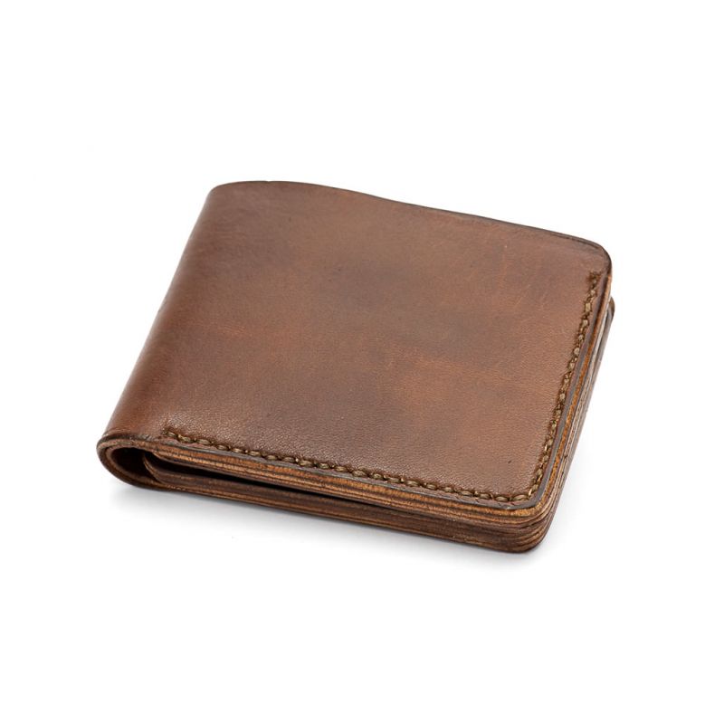 Leather Billfold Wallet - Brown