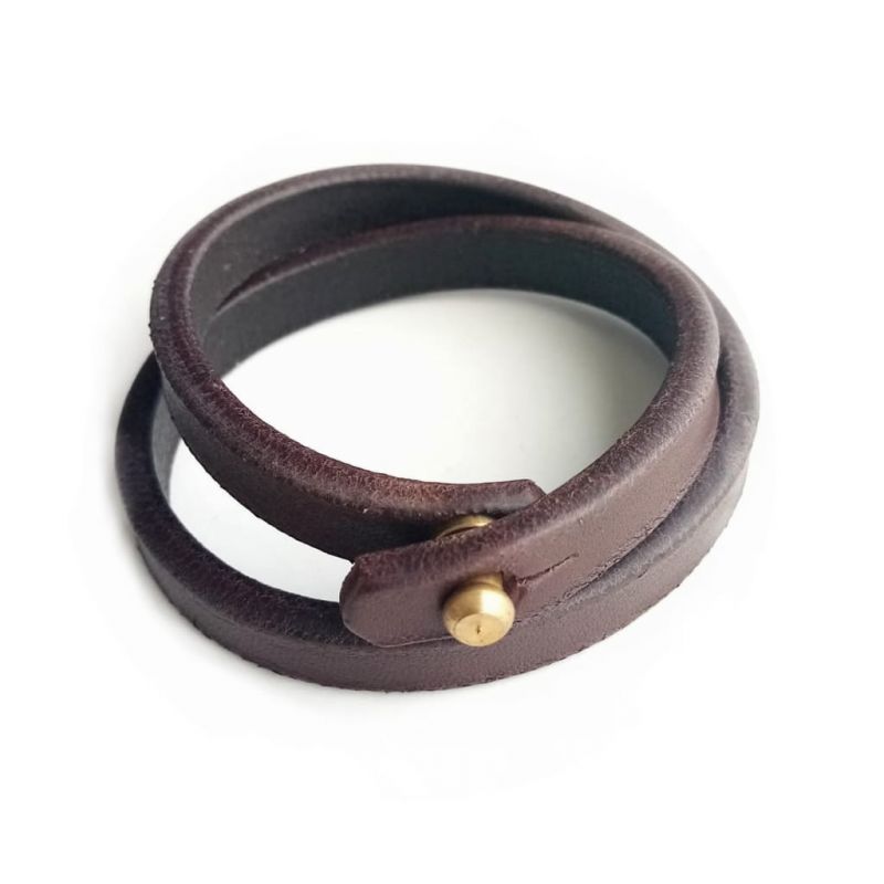 Leather (Double) Holster Bracelet - Brown 