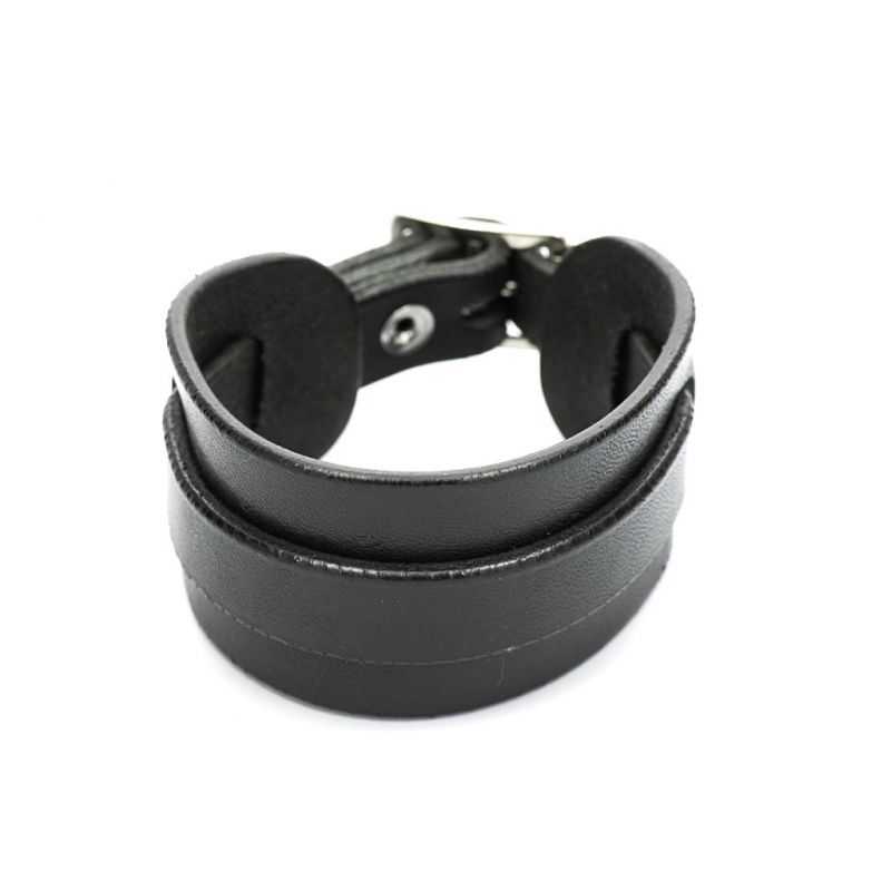 Leather Cuff Bracelet - Black