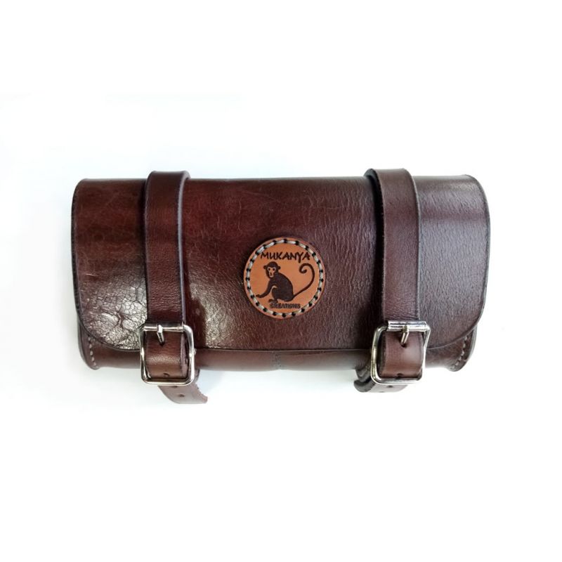 Leather Bicycle Saddle Bag - Brown