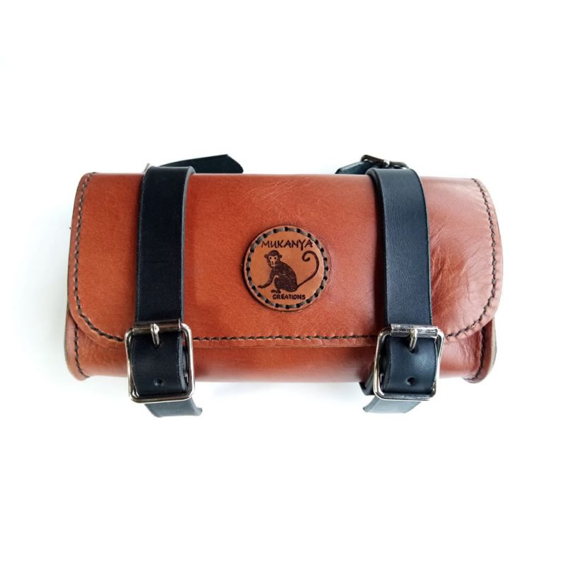 Leather Bicycle Saddle Bag - Chestnut
