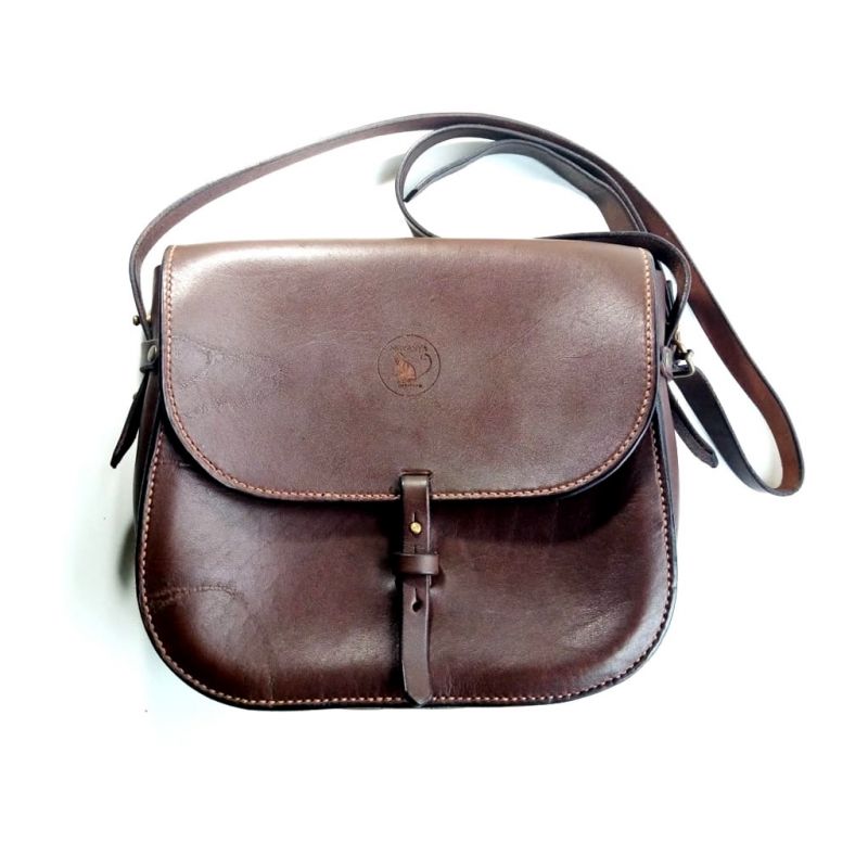 Leather Shoulder Bag - Vintage - Brown