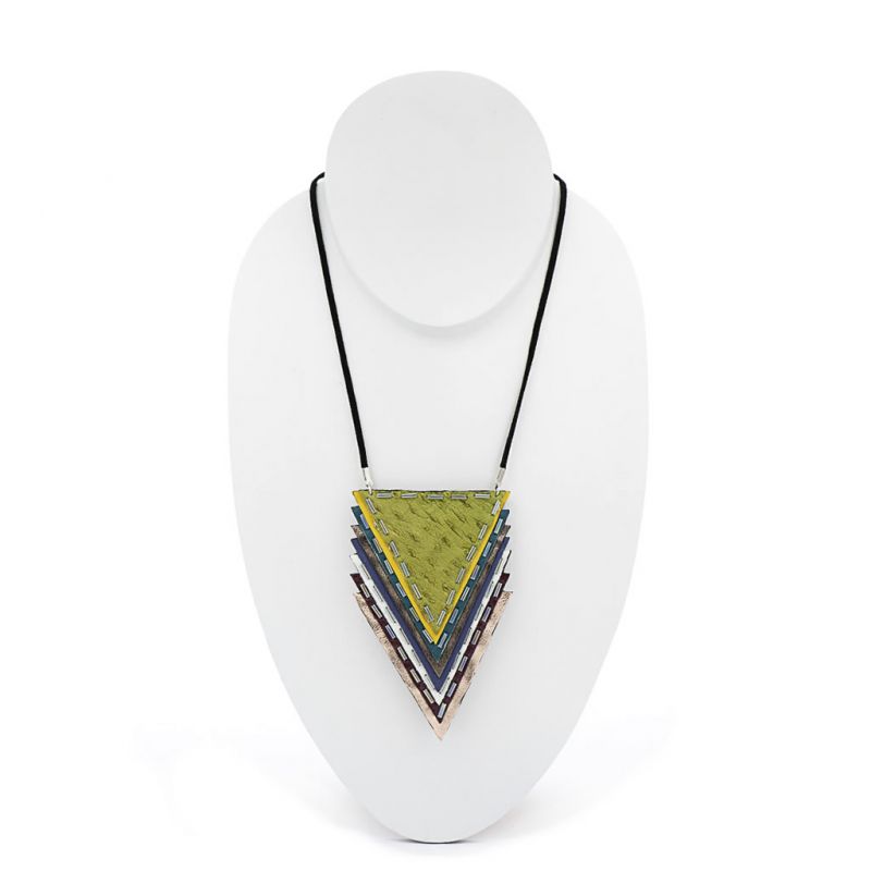 Neckpiece - Indwe Shirt Accessory - Leather - Green
