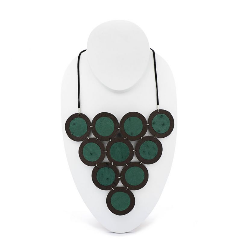 Neckpiece - Indwe Multi - Leather - Green