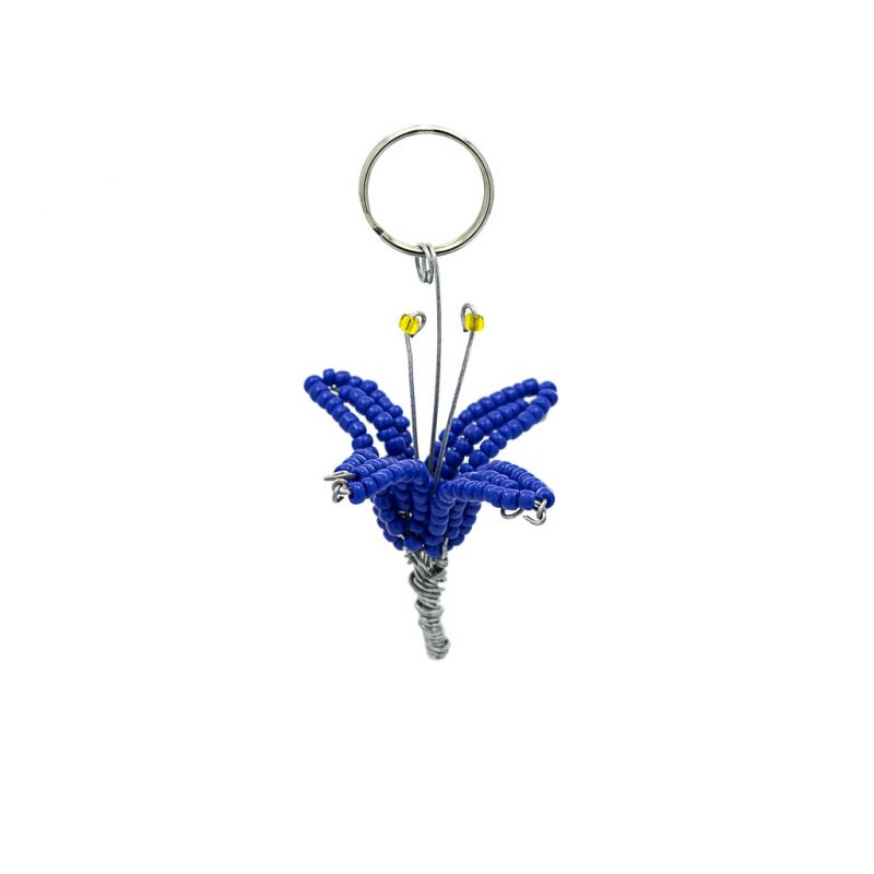 Keyring - Agapanthus - Bead and Wire