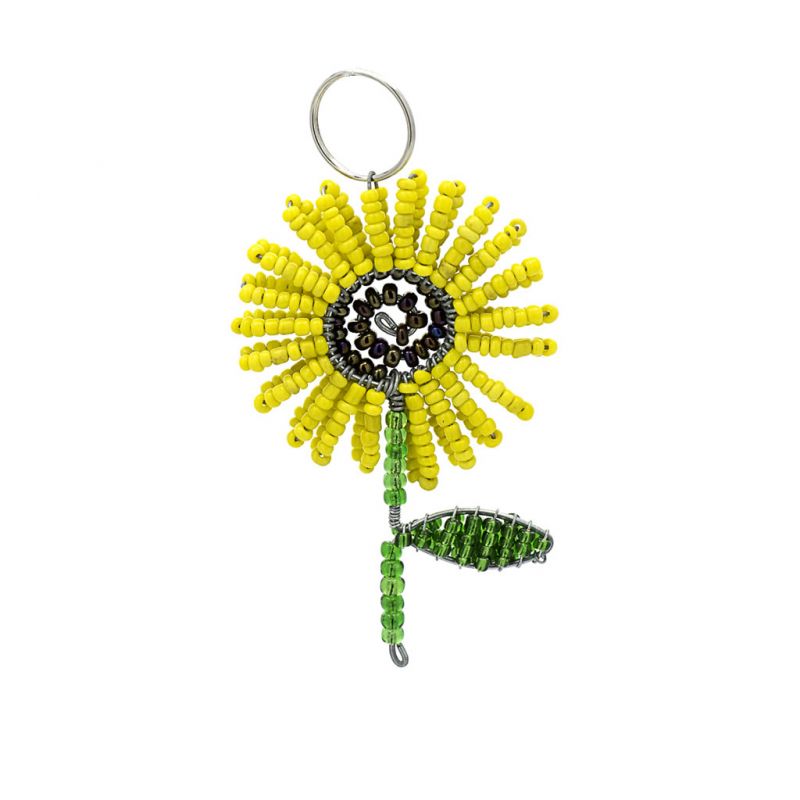 Keyring - Sunflower - Bead and Wire