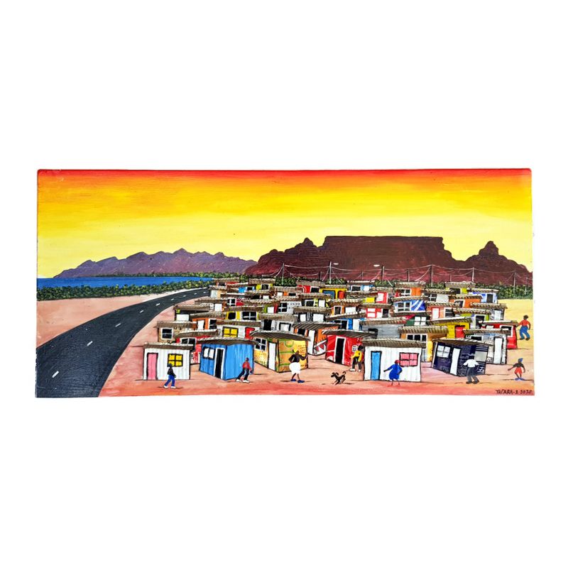 Painting - 3D Oil on Board - Township Scene