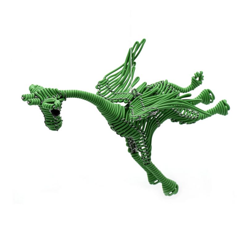 Flying Giraffe - Telephone Wire - Green