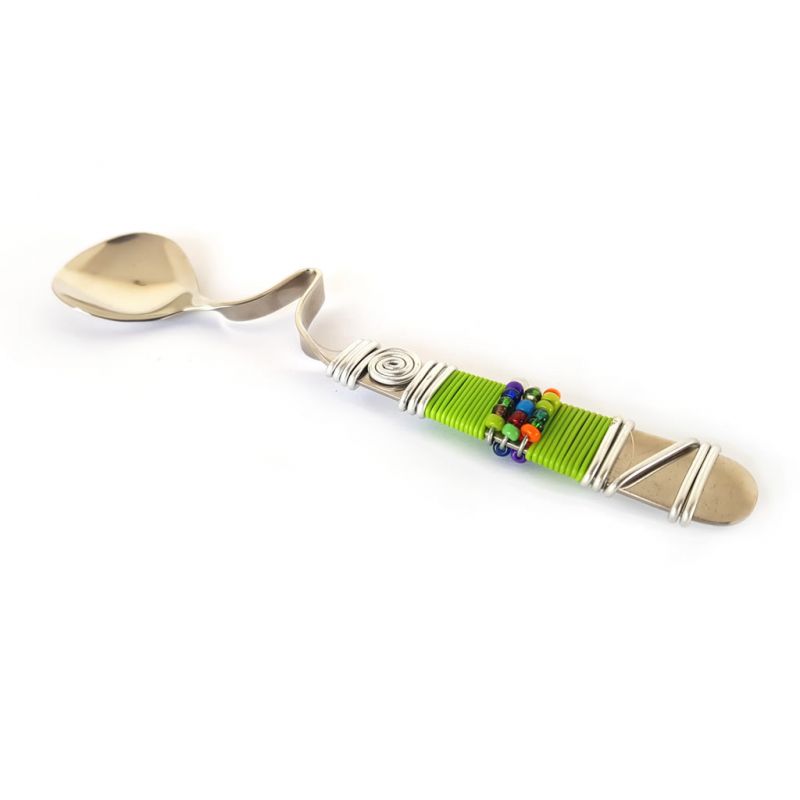 Cutlery - Bent Handle Jam/Honey Spoon - Green