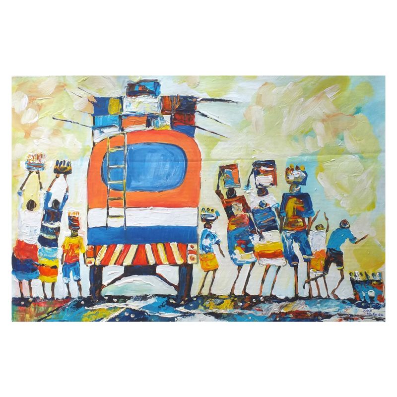 Painting - Acrylic on Canvas - Bus Business