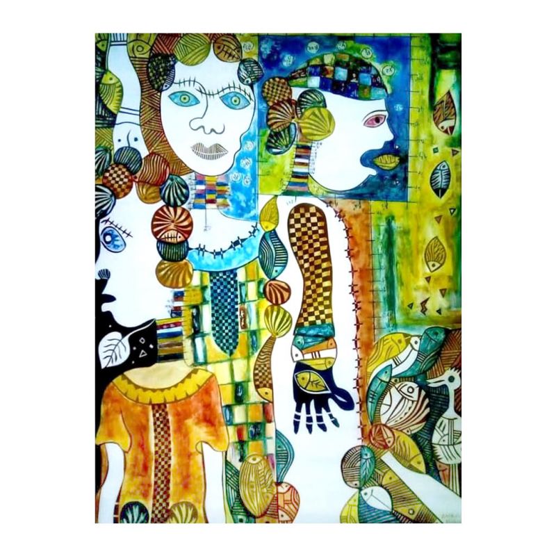 Painting - Oil on Paper - Let's Bury the Hatchet