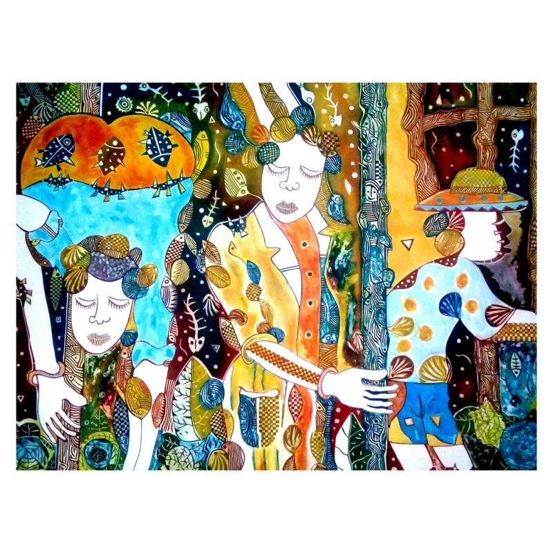 Painting - Oil on Paper - Self Help Best Help