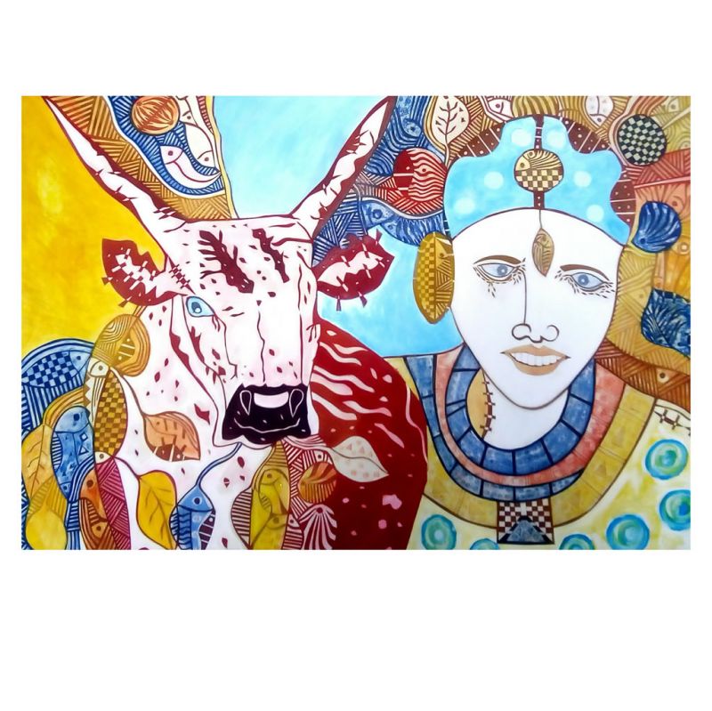 Painting - Oil on Paper - Bride Price