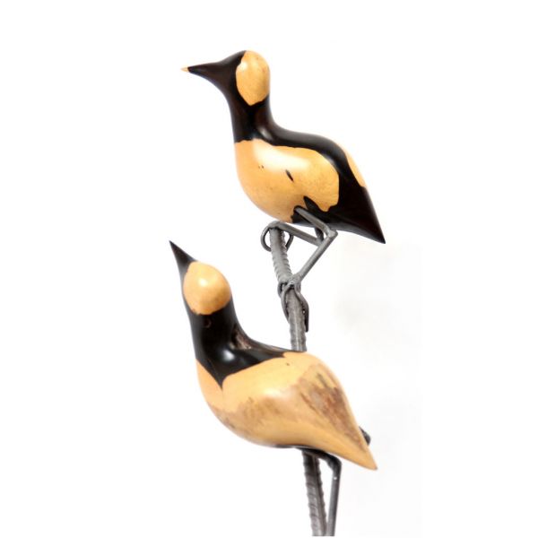 Birds on Branch - Ebony Wood - Small