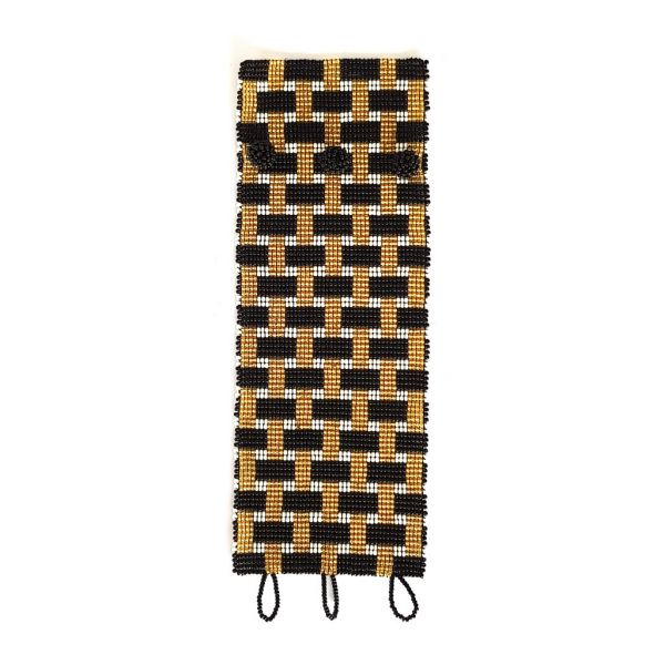 Bracelet - Woven Beads - Extra Wide Checks