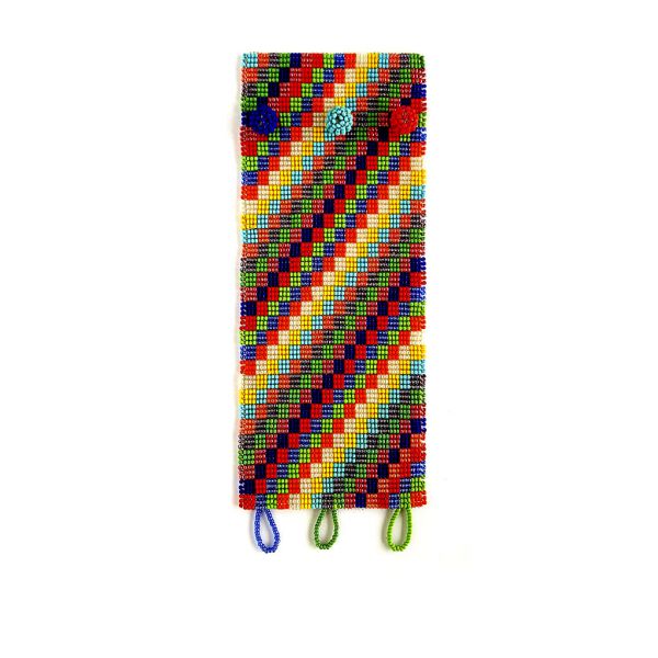 Bracelet - Woven Bead - Wide Bright Squares