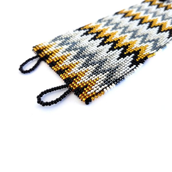 Bracelet - Woven Bead - Wide ZigZag