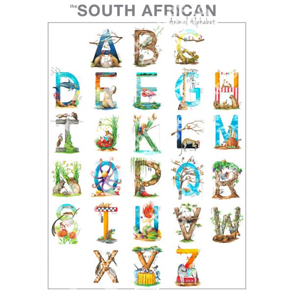 South African Animal Alphabet - Letter L - Print