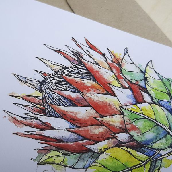 King Protea - Greeting Card - A6 single