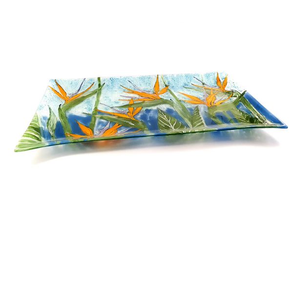 Glass Platter - Strelitzia