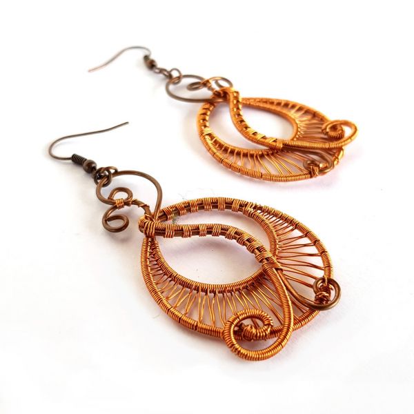 Earrings - Copper Wire - Hoop