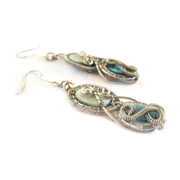 Earrings - Mother of Pearl - Blue
