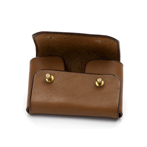 Leather Business Card Holder Wallet - Brown